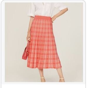 Kate Spade Pleated Checked Skirt NWT